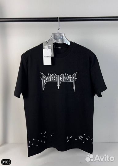 Футболка Balenciaga хлопок черная и белая