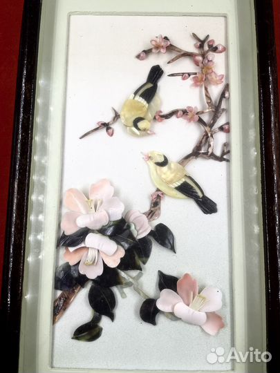 Картина натуральный перламутр /старый Китай