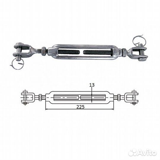 Талреп со стопорным болтом М10