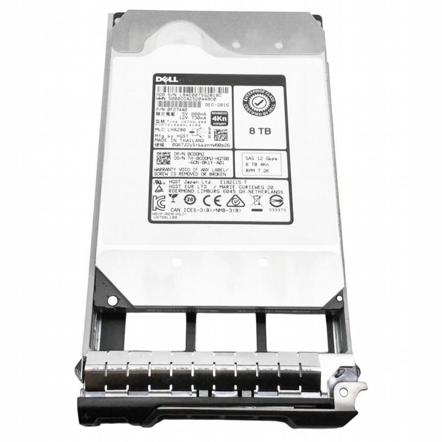 [0CDDMJ] Жесткий Диск Dell Cddmj 8tb Sas 3.5" Hdd 0cddmj