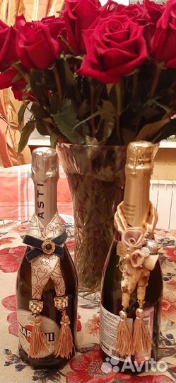 Украшение на бутылку, юбилей, свадьба