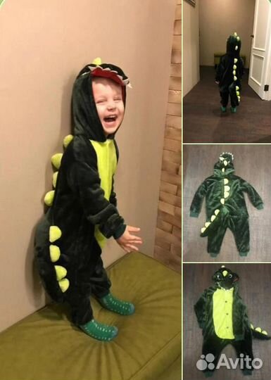 Костюм новогодний динозавра 92 100