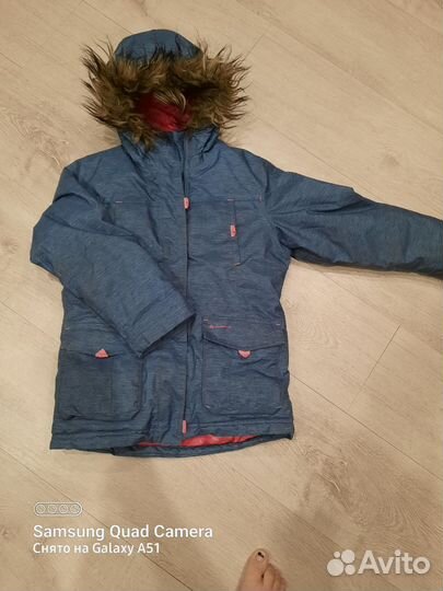 Пуховик зимний для девочки 116-124
