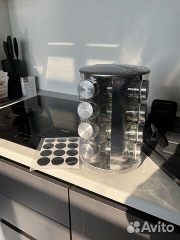 Набор банок для специй на подставке 360