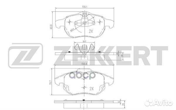 Колодки торм. диск. передн. Fiat Croma (194) 05