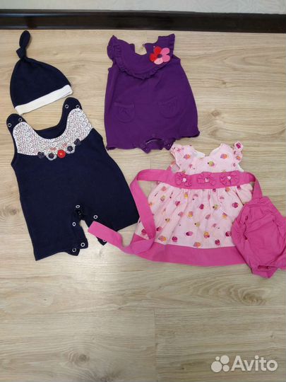 Пакет вещей для девочки до 6 месяце