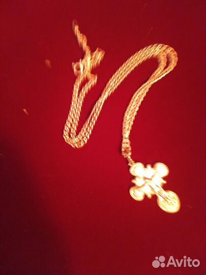 Серебряная цепочка с крестом