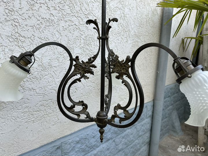 Люстра старинная бронза