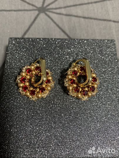 Серьги ручной работы с кристаллами Swarovski