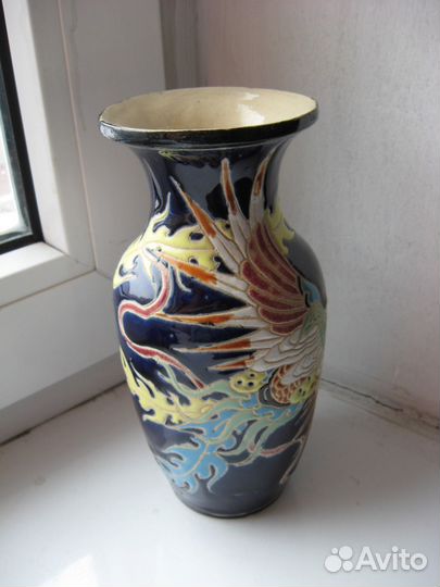 Ваза старинная Дракон антиквариат