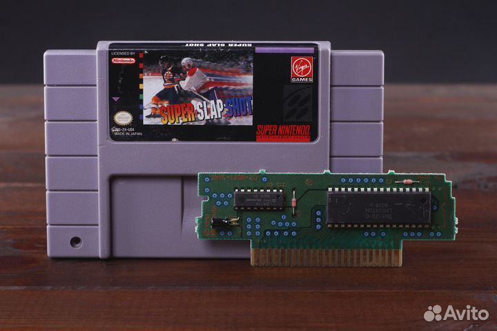 SFC snes Super Slap Shot ntsc-U Лицензия