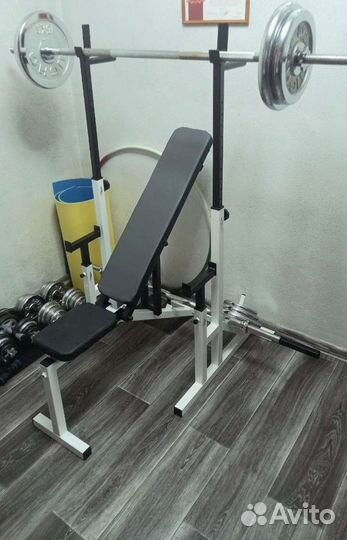 Комплект для жима скамья и стойки