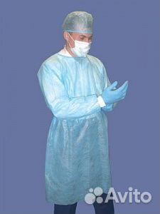 Халат, одноразовый-хирургический