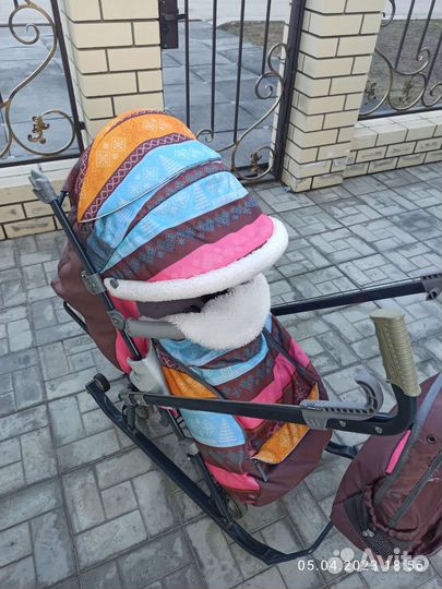 Детские санки-коляска