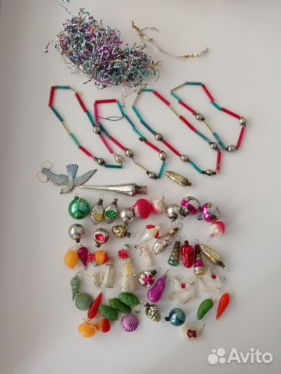 Елочные игрушки СССР для маленькой ёлочки