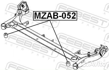 Mzab-052сайлентблок задней балки
