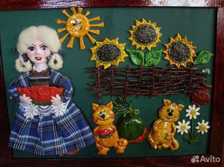 Картина из соленого теста.Ручная работа