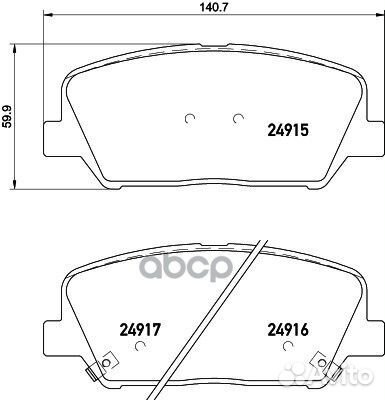 Колодки тормозные hyundai I30 12/genesis 08