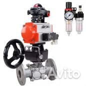 Кран шаровой DN.ru кшфпт.316.180 Ду80 Ру25, фланцевый, полнопроходной, нержавеющая сталь SS316, ptfe