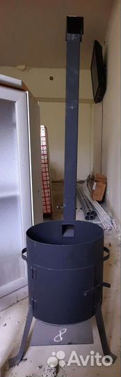 Печь для казана с трубой