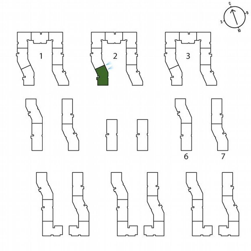 2-к. квартира, 57,3 м², 2/3 эт.