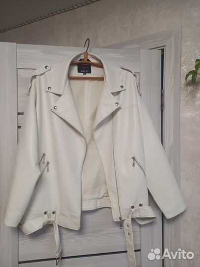 Кожаная куртка косуха оверсайз