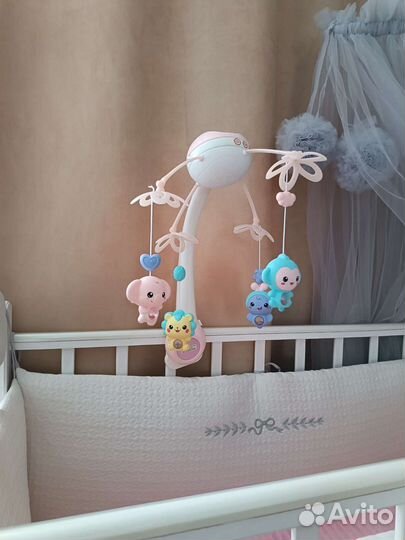 Музыкальный мобиль ночник для кроватки