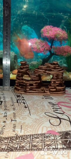 Декорации для аквариума корабль