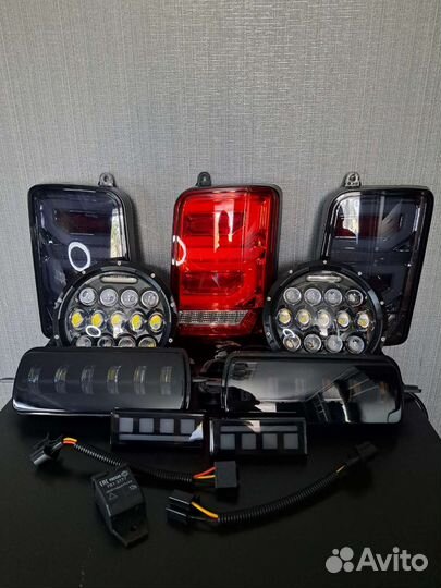 Комплект светодиодной оптики на Ниву