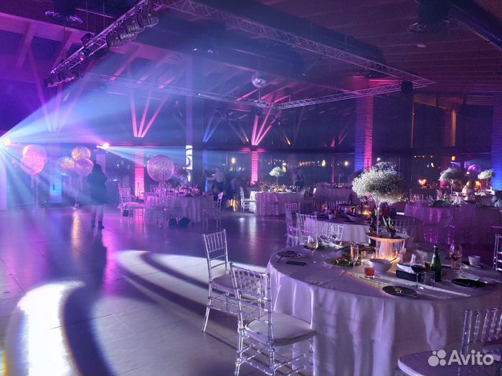 Свет на свадьбу, аренда светового оборудования