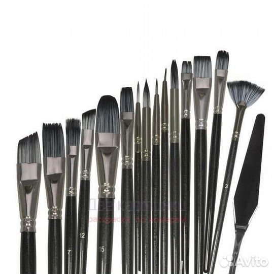 Коробка 50 шт.: Набор кистей для рисования