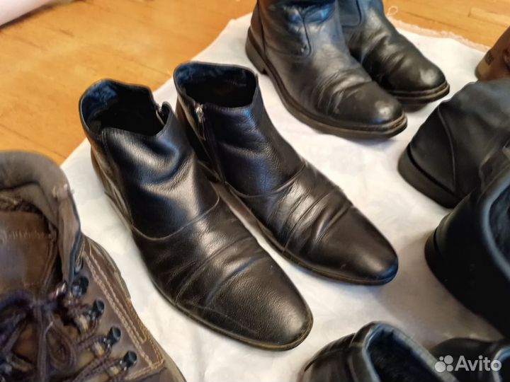 Ботинки кожаные