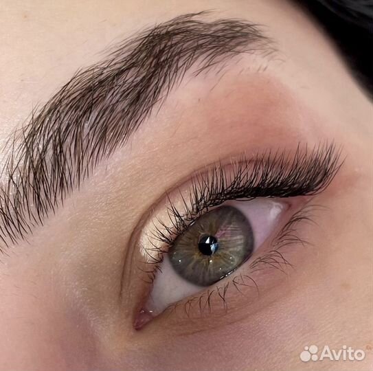 Наращивание ресниц+ламинирование ресниц и бровей