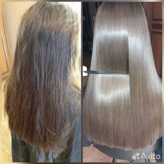 Реконструкция волос Кератин Ботокс Нанопластика