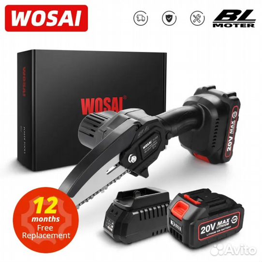 Новая Аккумуляторная Пила wosai 20V, 6 дюймов