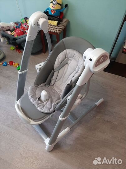 Электро-качели+стульчик для кормления+бустер
