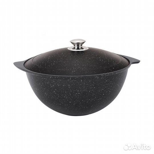 Казан для плова 9,0 л 385 а/п темный мрамор