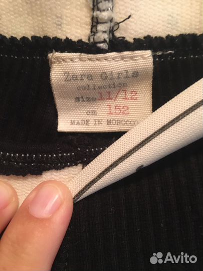Лонгслив+ леггинсы в рубчик Zara 152