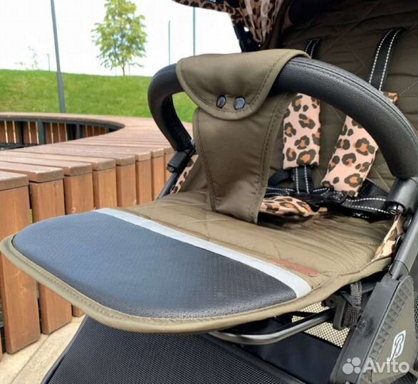 Коляска Baballo 2023 Леопардовый (на чёрном)