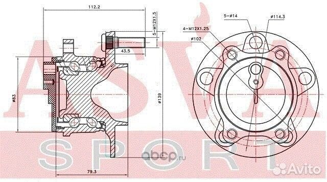 Ступица колеса зад правлев