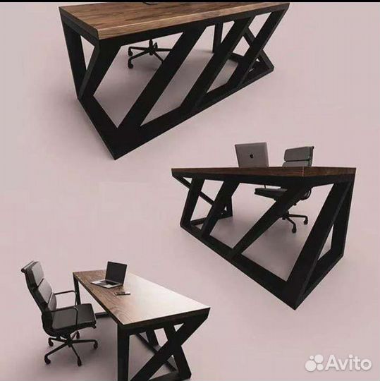 Стол офисный, компьютерный в стиле лофт