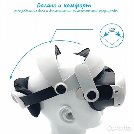 Крепление для VR gomrvr Halo Strap Quest3