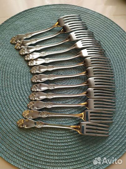 Вилки десертные мельхиор Серебряная Роза