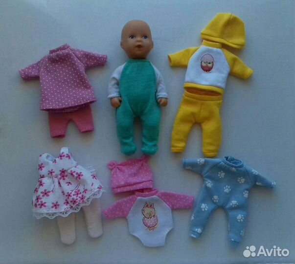 Одежда для кукол мини беби Борн 12см