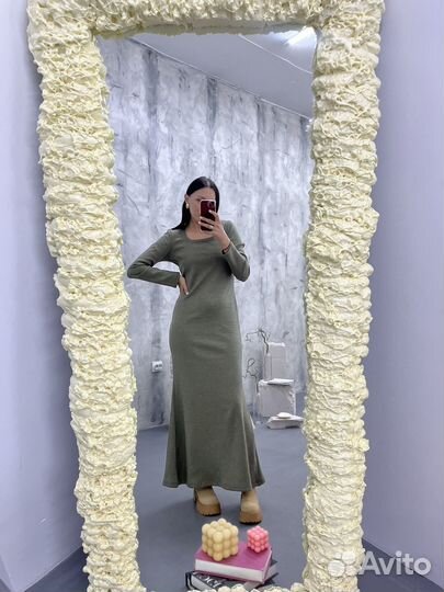 Платье трикотажное женское длинное