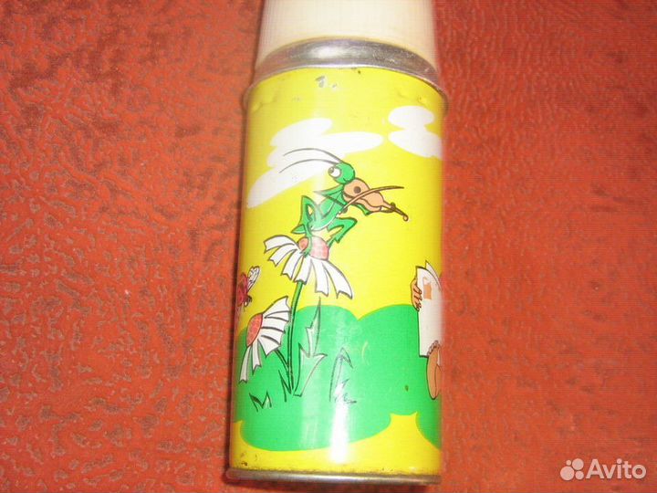 Термос детский роспись СССР Девочка и кузнечик