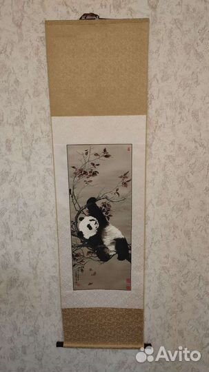 Свиток-картина. Китайская вышивка Шу