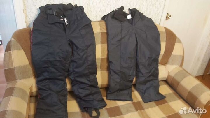 Штаны ватные и ветровлагозащитный костюм
