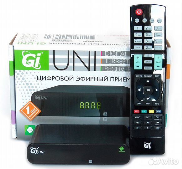 Смарт мультимедиа DVB-T2 ресивер GI Uni ос Android