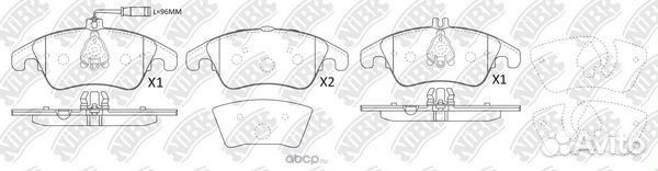 Колодки тормозные дисковые с датчиком износа